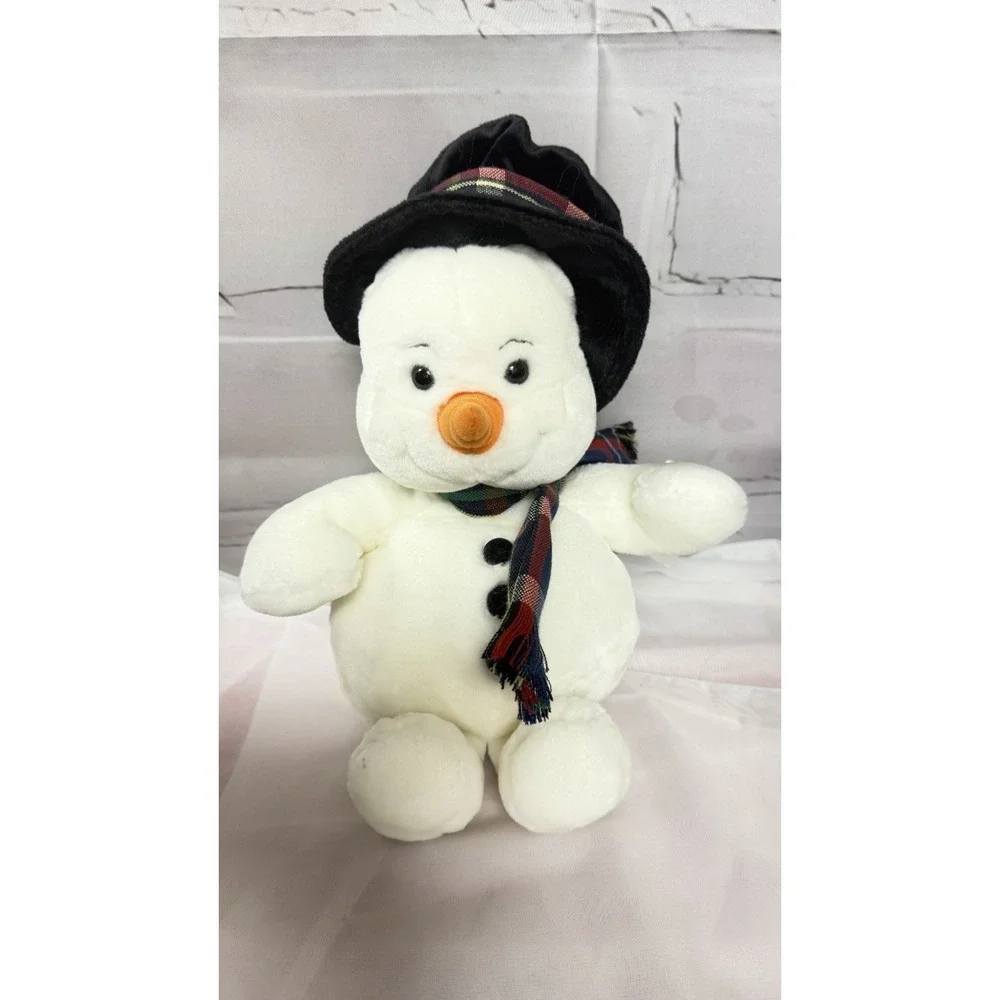 1998 Snowman Plush Door Hanger by Mary Meyer Vintage Christmas Holiday Decor